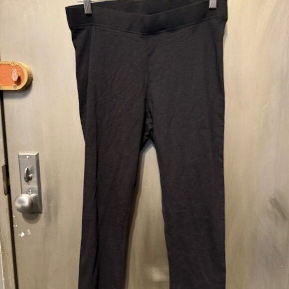 Cropped high waisted Black Cotton leggings - Picture 5 of 16
